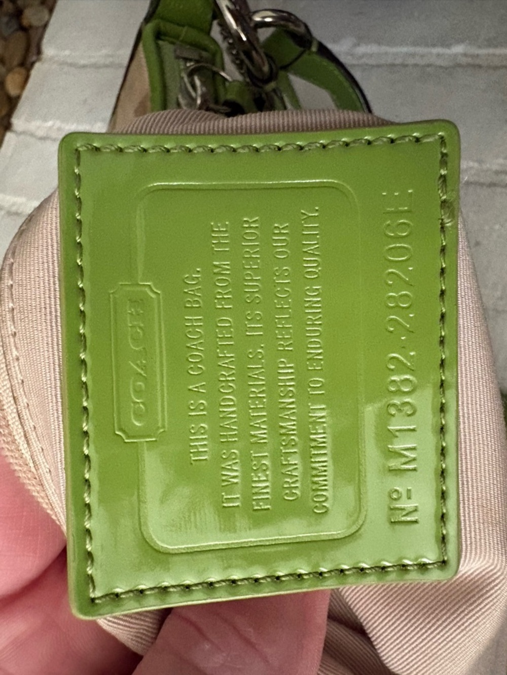 Vintage Coach Y2K Green Signature Hobo Shoulder Bag /Crossbody Bag - Picture 6 of 12